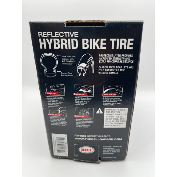 Bell Reflective Hybrid Bike Tire 700c x 38c Air Guard Anti-Puncture NEW - Picture 4 of 5